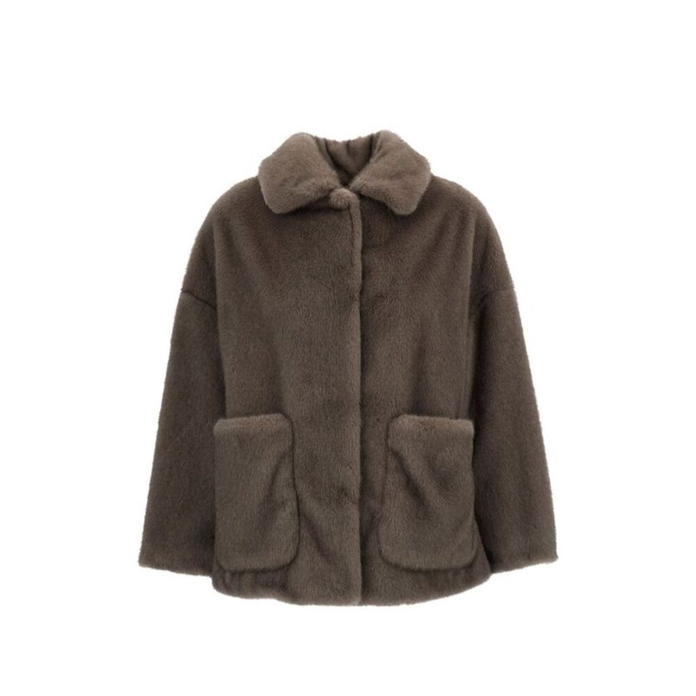 Herno Women Faux Fur Bomber Jacket